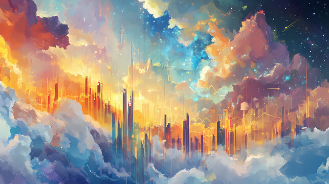 bold brushstrokes dynamic stock chart