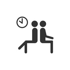 Waiting area icon. Public information symbol modern, simple, vector, icon for website design, mobile app, ui. Vector Illustration