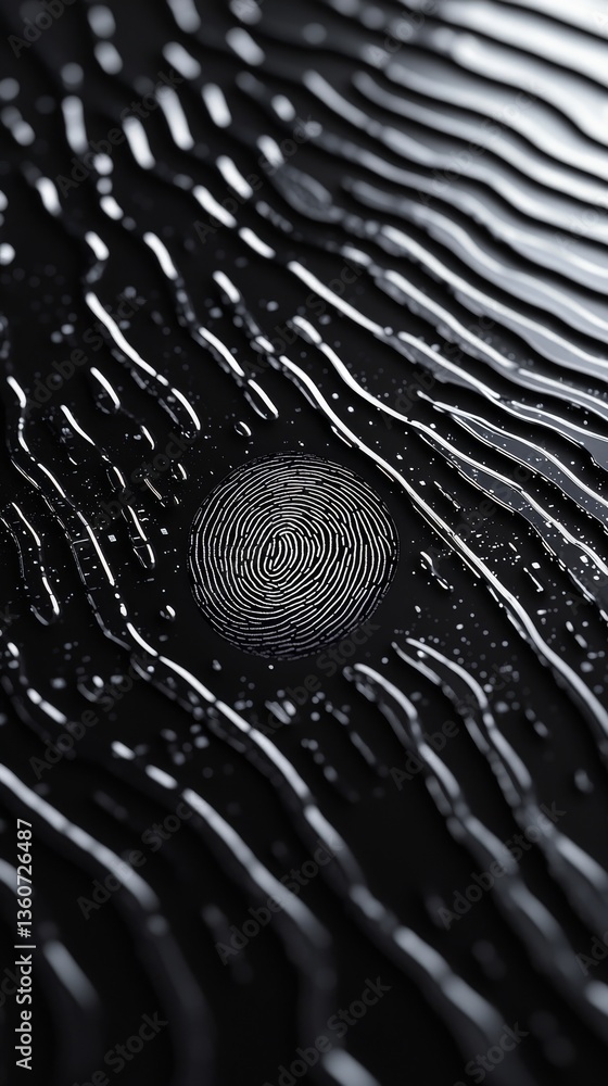 Poster abstract design with circular focal point.