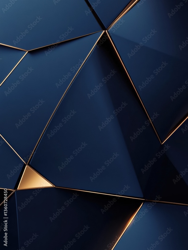 Leinwandbilder modern abstract design featuring geometric shapes representing political structure in deep blue and 