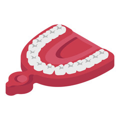 Mouth Guard for Braces Top View isometric concept, orthodontic trainers vector icon design, Dentures symbol,Oral Healthcare sign, Dental instrument illustration