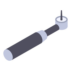 high speed dental drill isometric concept,   handpiece vector icon design, Dentures symbol,Oral Healthcare sign, Dental instrument illustration