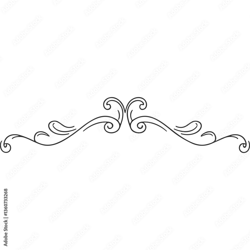 Poster ornamental border with decorative design element for decoration and design projects
