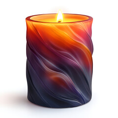Burning Swirl Candle Warm Hues Dark Base