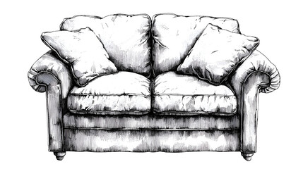 Contemporary and Cozy Couch Design: Elegant Sofas, Cushions, and Upholstery for a Stylish Living Room Lounge Arrangement with Comfort and Aesthetic Textiles