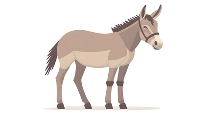 Obraz premium Illustration of a Standing Equine with Bridle Perfect for Farm Wildlife and Animal Themes