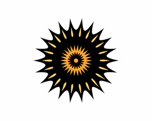 creative details Marigold Sun Icon vector illustration 