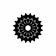 creative details Marigold Sun Icon vector illustration 