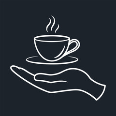 Hand Holding a Steaming Cup of Tea