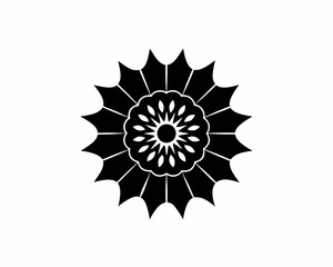 creative details Marigold Sun Icon vector illustration 