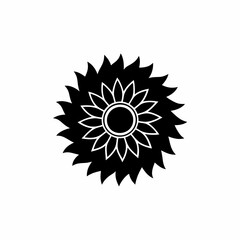 creative details Marigold Sun Icon vector illustration 