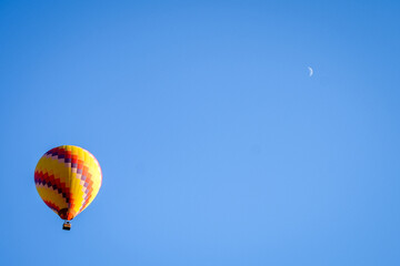 Hot Air Balloon and New Moon