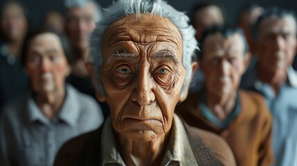 The concept of an aging population, representing demographic changes.