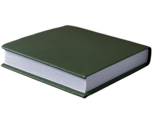 Intricate Close-Up of a Worn Green Survival Guidebook with Missing Pages, Evoking a Sense of Mystery, Knowledge, and Adventure for Avid Readers and Enthusiasts