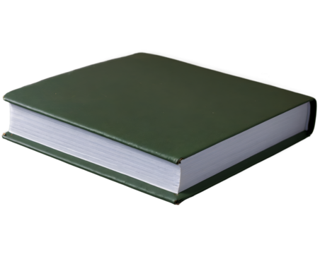 Intricate Close-Up of a Worn Green Survival Guidebook with Missing Pages, Evoking a Sense of Mystery, Knowledge, and Adventure for Avid Readers and Enthusiasts