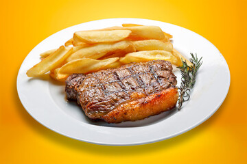 Steak with fries