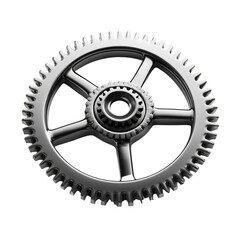 Obraz premium Sleek Metallic Gear Precision Engineering Machine Part Industrial Design