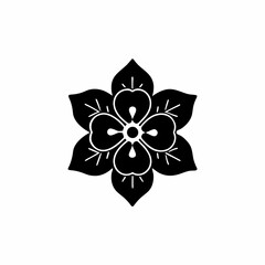 Obraz premium creative details Hydrangea Bloom Icon vector illustration 