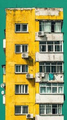 Yellow and Grey Apartment Building Exterior