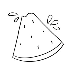 Icon of simple watermelon for summer holiday