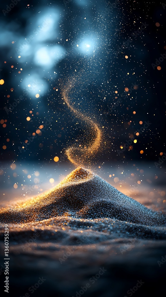 Aufkleber glowing sand vortex abstract background