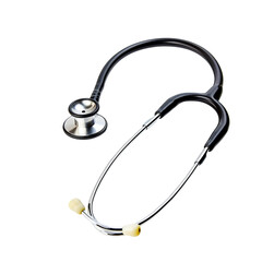A stethoscope on a transparent background.