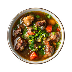 Oxtail Soup Bowl Isolated on Transparent Background