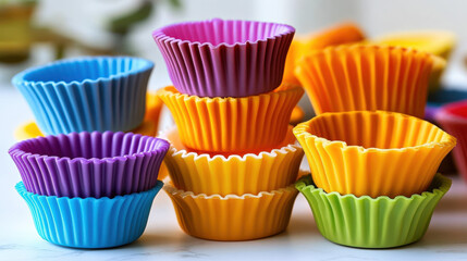 colorful cupcake cups