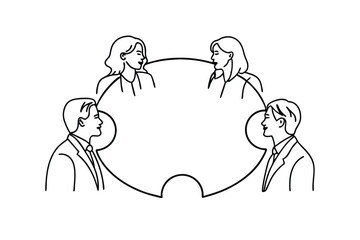 Business Meeting Collaboration Teamwork Discussion Circle Communication Strategy Session