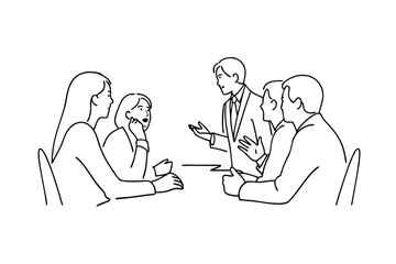 Business Meeting Discussion Team Collaboration Strategy Presentation Teamwork Office