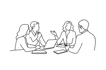 Business Team Meeting Collaboration Strategy Discussion Laptop Office