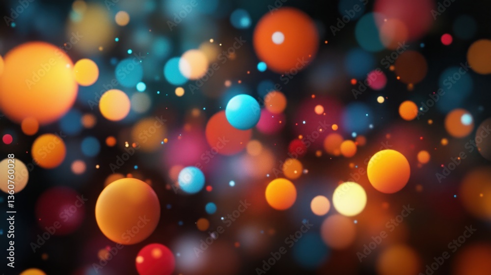 Poster a colorful abstract representation of molecular motion with blurred particles in motion.