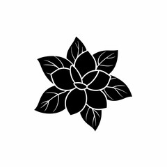 creative details Gardenia Blossom Icon vector illustration  