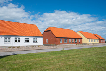 Obraz premium colorful buildings in town of Sæby in Denmark