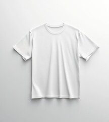 White T-shirt Mockup on Clean Background Ready for Graphic Design