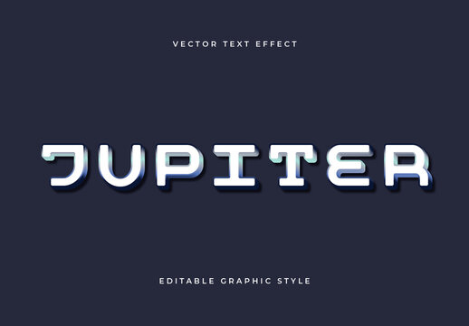White And Blue Futuristic Rounded Sci-Fi Text Effect