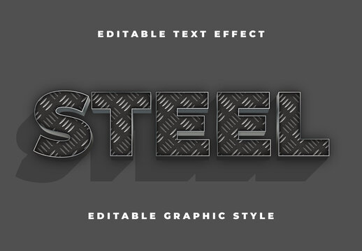Gray Metal Diamond Plate Industrial Text Effect