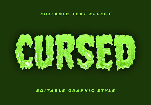 Green Slime Dripping Gooey Spooky Halloween Text Effect