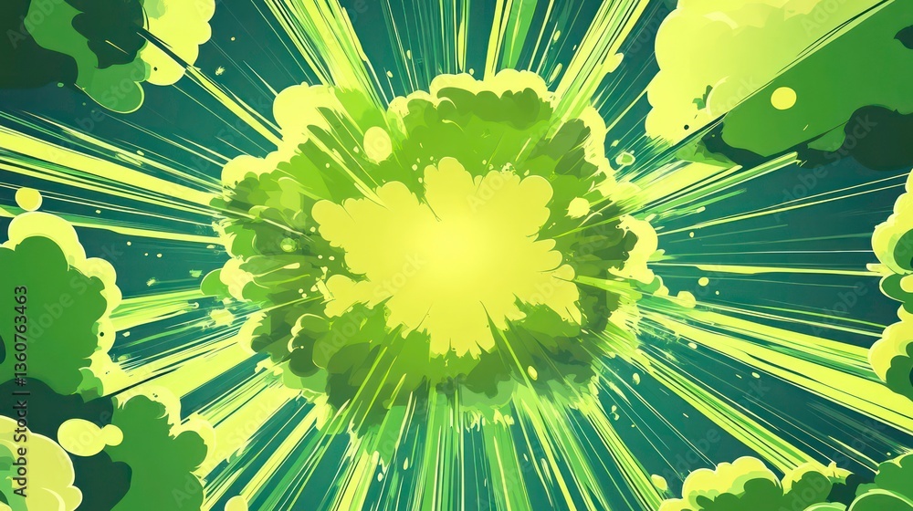 Poster abstract explosion graphic, vibrant colors, dynamic energy. possible use digital design element