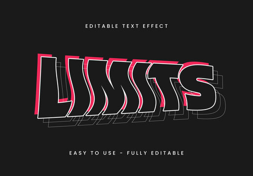 White Red Outline Graffiti Urban Modern Bold Text Effect