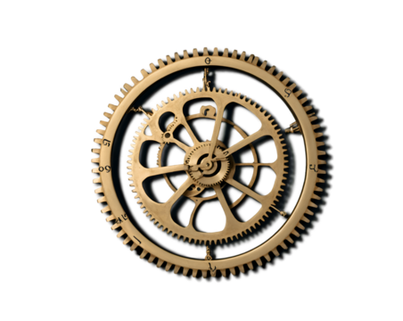 Intricate Steampunk Timepiece, A Symphony of Brass Gears and Clockwork Precision in a Sci-Fi Inspired Frame, Evoking a Sense of Retro-Futuristic Elegance and Mechanical Artistry - Powered by Adobe