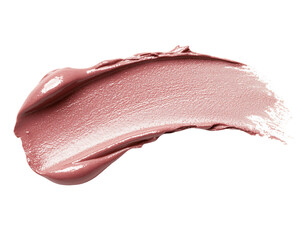 Fototapeta premium Shimmering Mauve Lipstick Swatch on Transparent Background, PNG