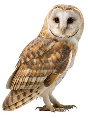 Naklejka premium Barn owl bird isolated on the transparent background