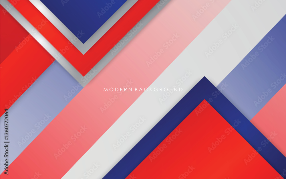 Poster illustration vector graphic of abstract background blue and red gradients with white color overlap l