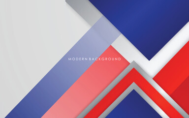 Illustration vector graphic of abstract background blue and red gradients with white color overlap layers modern