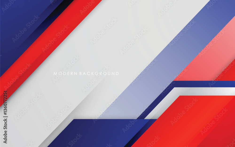 Poster illustration vector graphic of abstract background blue and red gradients with white color overlap l