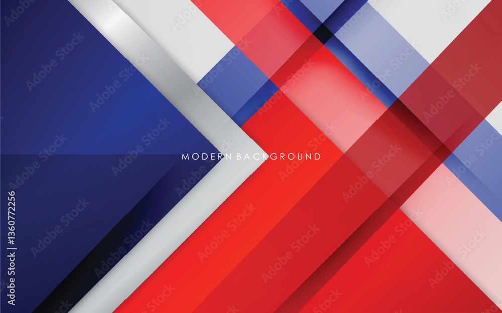 Poster illustration vector graphic of abstract background blue and red gradients with white color overlap l
