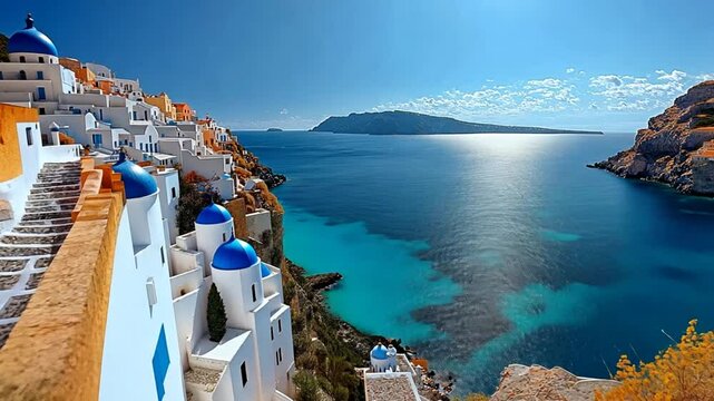 Santorini, Greece, caldera, colorful houses, breathtaking view, tourism, photo
