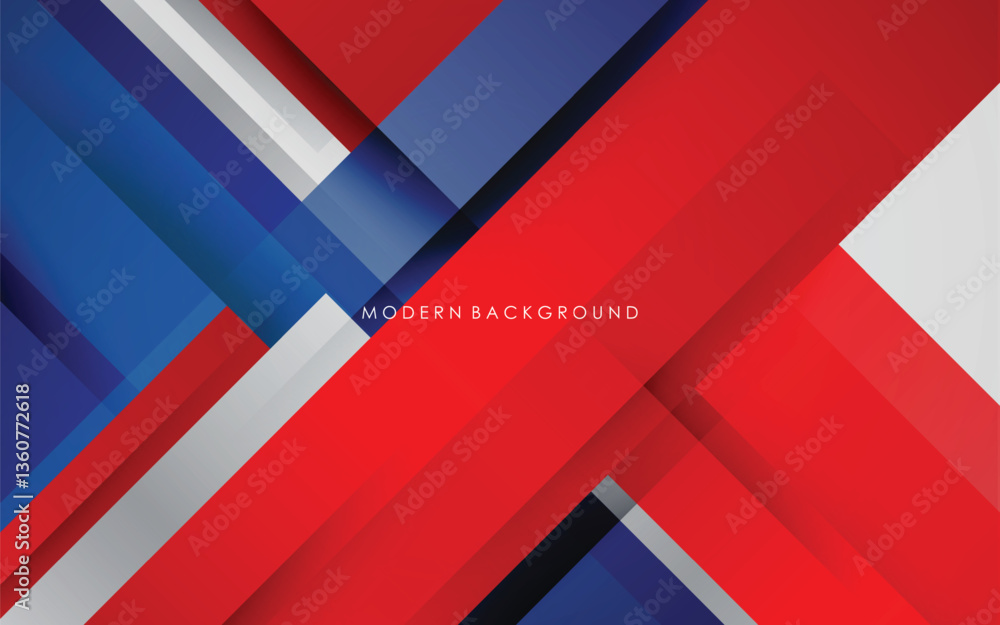 Poster illustration vector graphic of abstract background blue and red gradients with white color overlap l