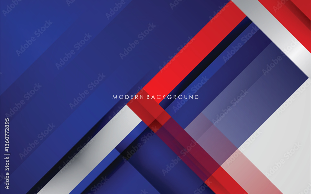 Poster illustration vector graphic of abstract background blue and red gradients with white color overlap l